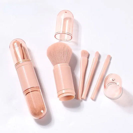 4-in-1 Retractable Mini Makeup Brush Set